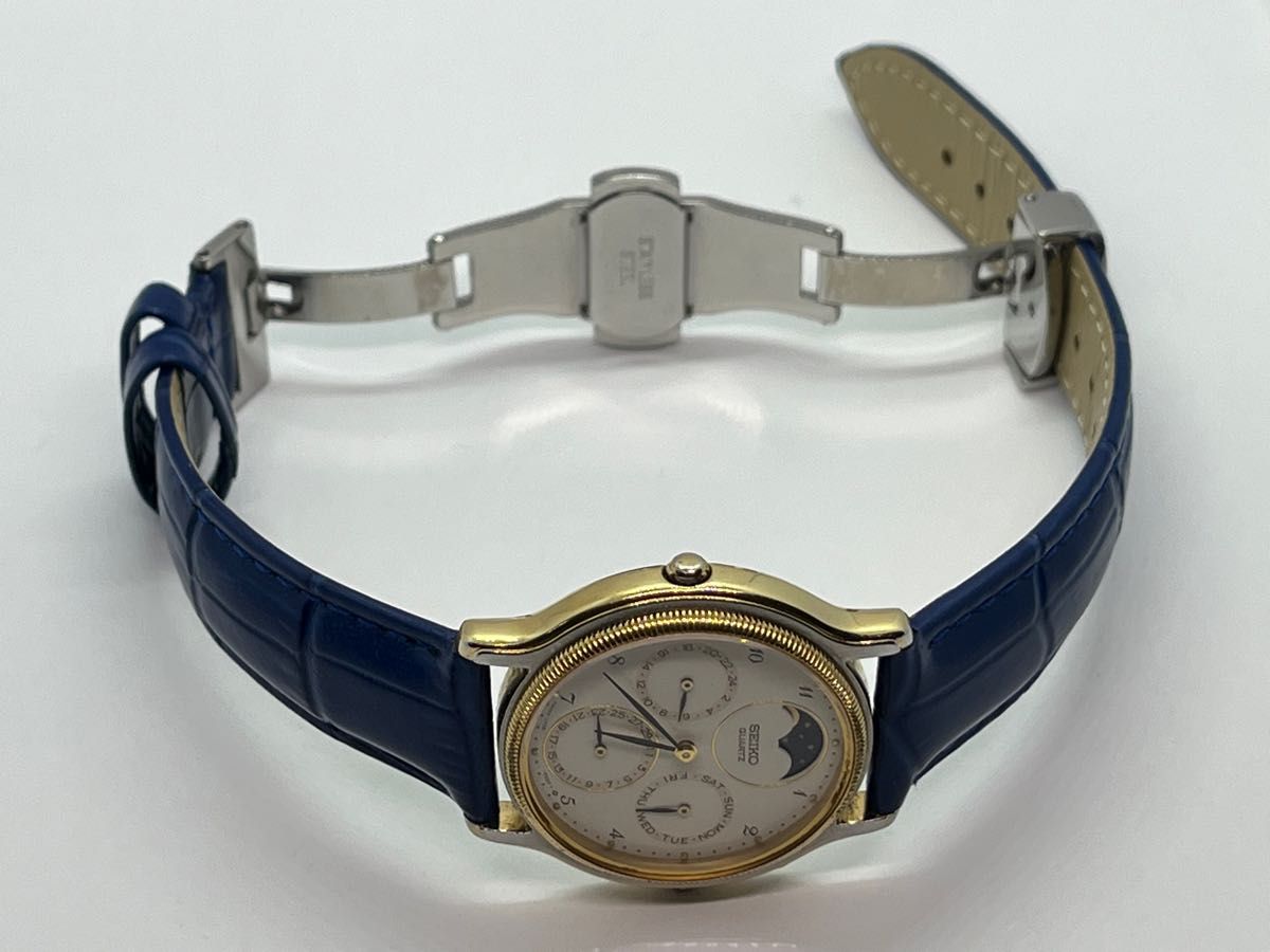 稼働品】SEIKO/セイコー 7F38-6190 ムーンフェイズ 2針 稼働品】SEIKO/セイコー 7F38-6190 ムーンフェイズ 2針