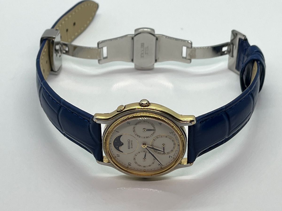稼働品】SEIKO/セイコー 7F38-6190 ムーンフェイズ 2針 稼働品】SEIKO/セイコー 7F38-6190 ムーンフェイズ 2針