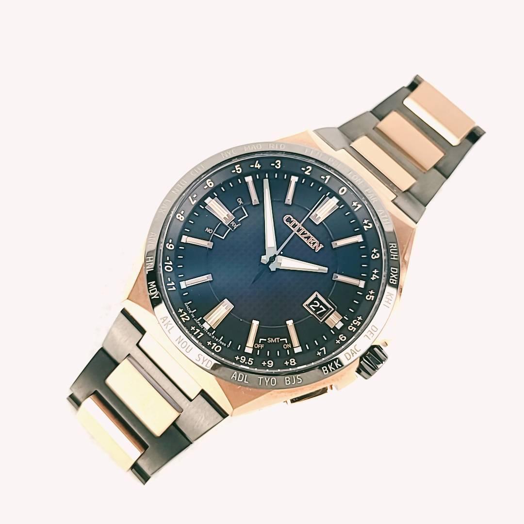 ☆【美品稼働品】シチズン アテッサ 1200本限定 チタン 電波ソーラー