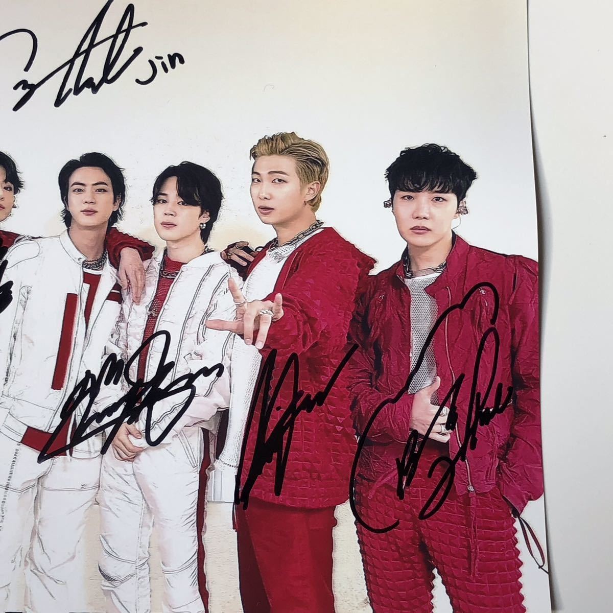 BTS автограф автограф фотография (2L размер )