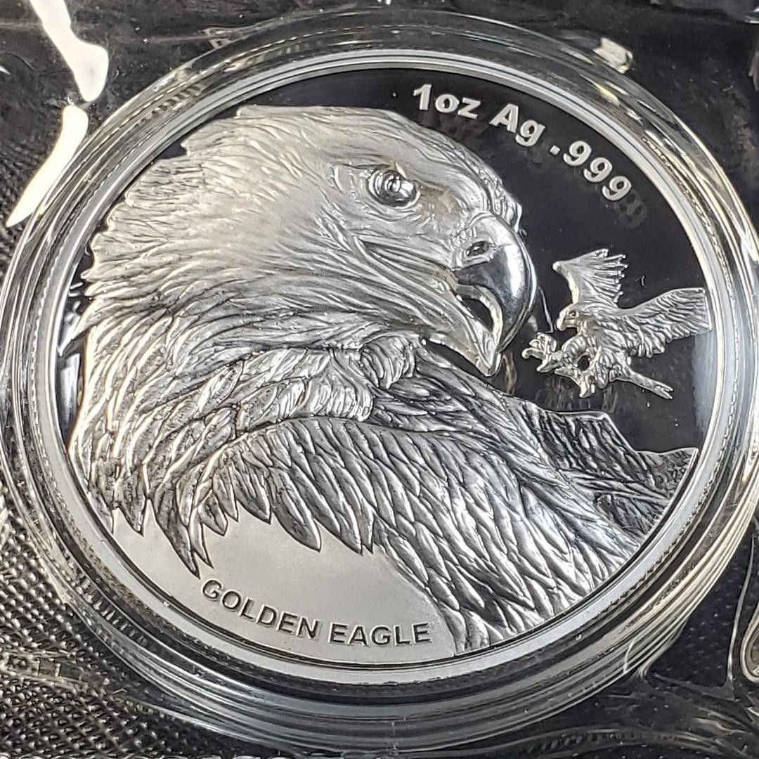 逸品】2023年 サモア ゴールデンイーグル 黄金の鷲 純銀 1オンス銀貨