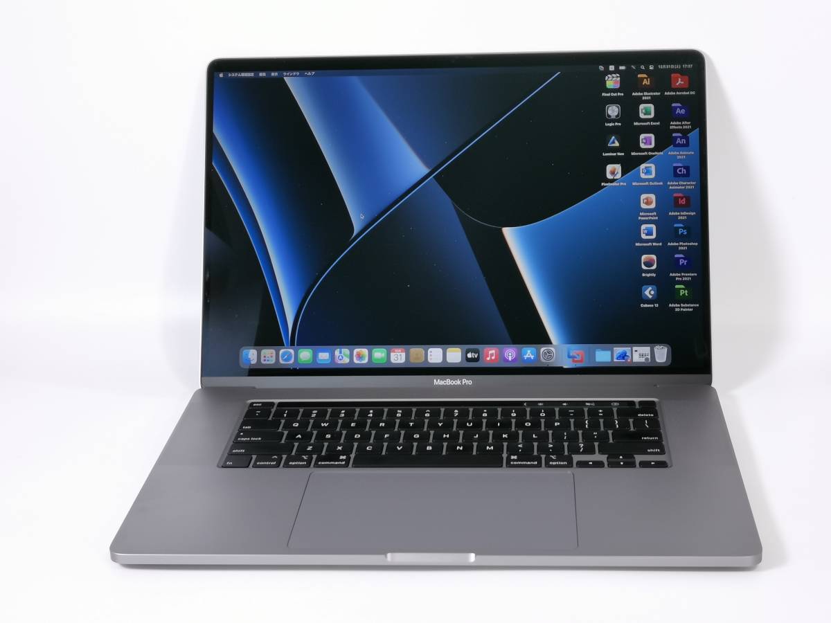 MacBookPro 16.0型 2019年 / Retina液晶 Monterey Touch Bar / Core i9 9980HK 2.4GHz / メモリ64GB / 1TB (SSD NVMe) / Office2021