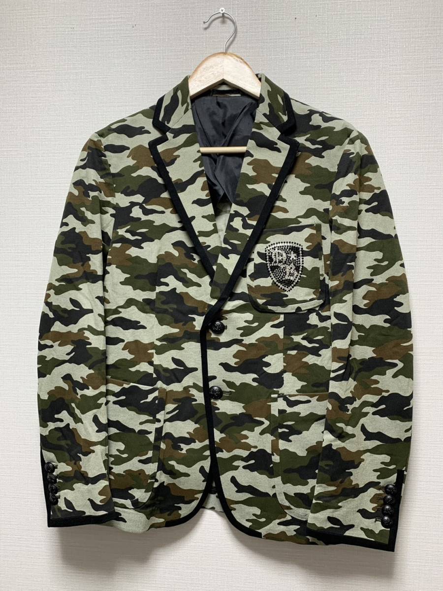 未使用☆[Dartin Bonaparto] 17AW 定価85,320 スワロエンブレム カモフラ テーラードジャケット 46 迷彩 日本製 ダルタンボナパルト_画像1