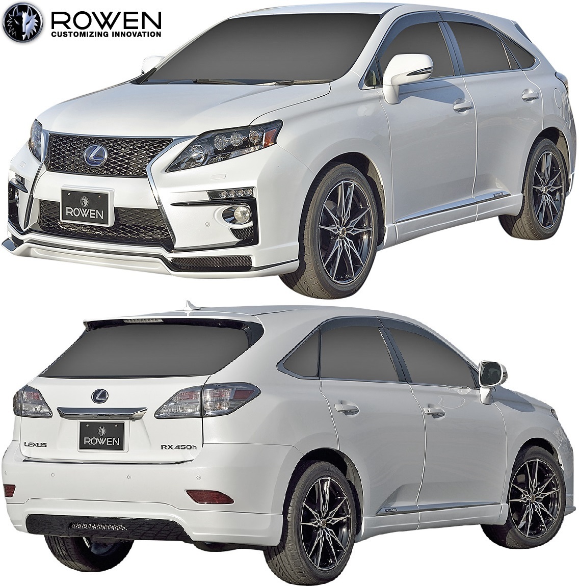 【M's】レクサス 前期 10系 RX450h GYL10W (2009.1-2012.3) ROWEN F-SPORT 後期ルック フロントバンパー LED付 ／／ ロェン 1L004A00_画像5