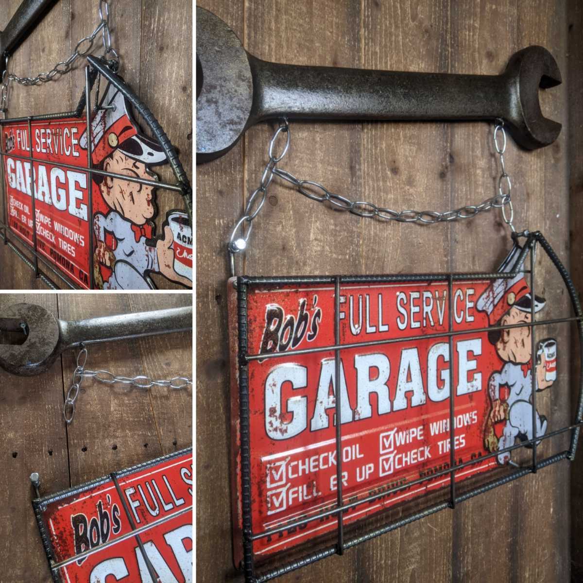  garage shop autograph board ornament signboard spanner wrench TOOL # garage life # american Vintage . house # american interior 
