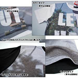 EVOLUTION フォトプリント メンズ 半袖Tシャツ サーフガール ブラック Lサイズ evo-01-L_画像3