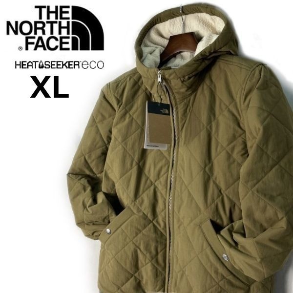 1円～!売切!【正規新品】THE NORTH FACE CUCHILLO FZ HOODIE キルティングジャケット シェルパフリース US限定 ボア(XL)緑 カーキ181024-70_画像2