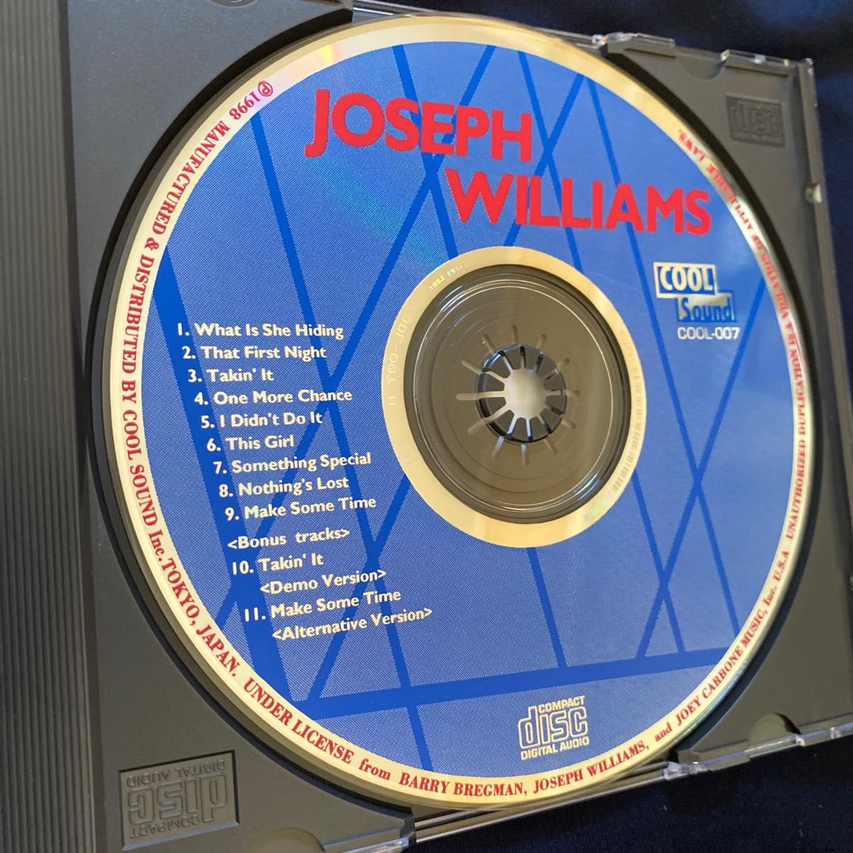 ジョセフ・ウィリアムス/世界初CD化盤