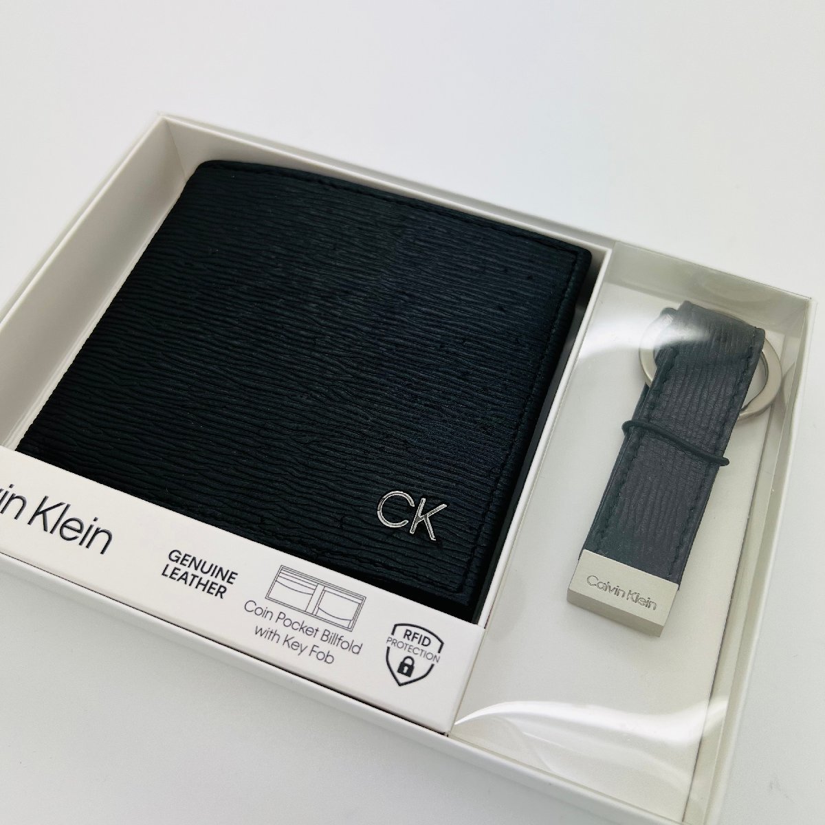 新品 CALVIN KLEIN カルバンクライン 財布 キーリング セット 本革 レザー メンズ 31CK330016 ギフト