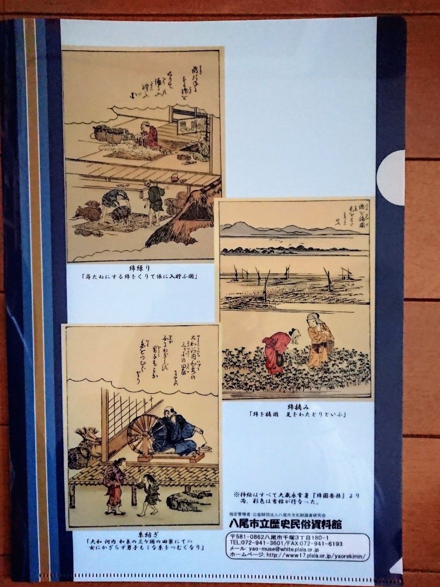 ■八尾市立歴史民俗資料館　展示資料各種(オリジナルクリアファイル付)