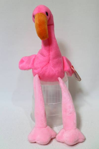 T8* soft toy *ty BEANIE BABIES Pinky flamingo *15cm