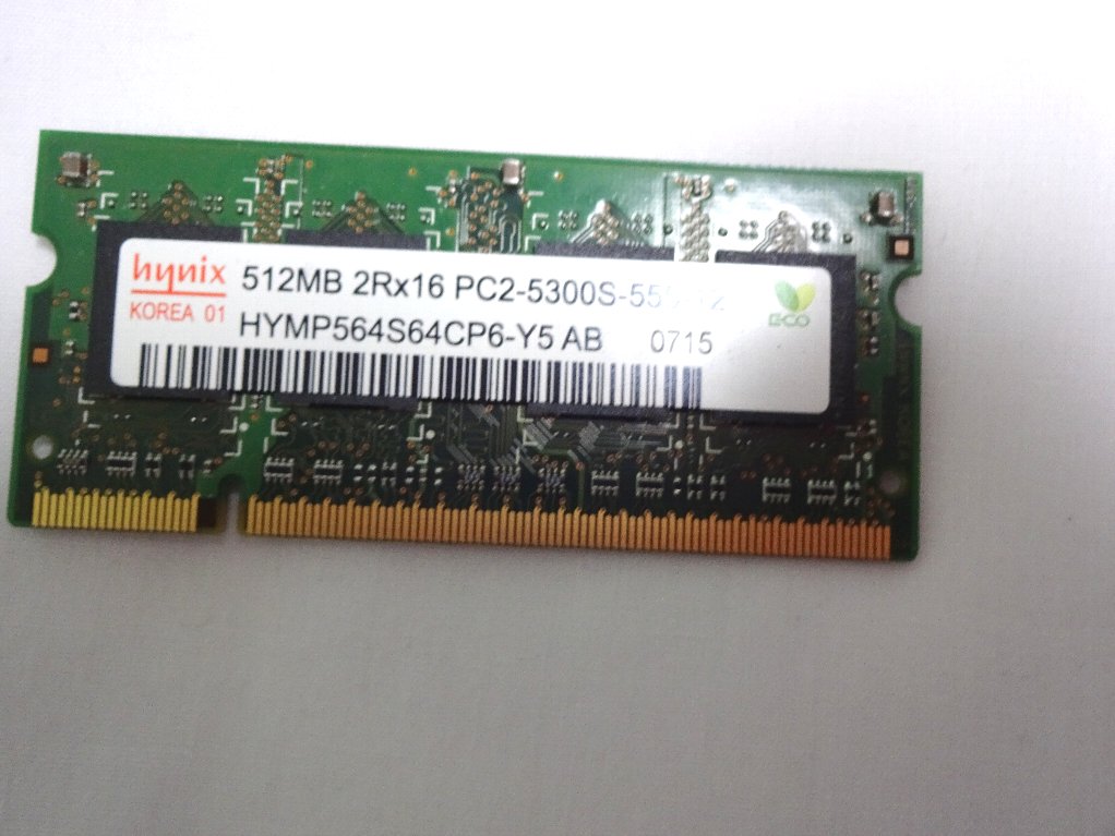 [ used ]Hynix Note PC for memory 512MB PC2-5300S-555-12 HYMP564S64CP6-Y5 AB