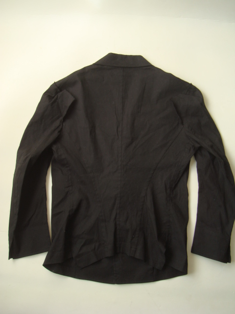 Yohji Yamamoto 春夏 ブラックデザインジャケット size2 ヨウジヤマモト_画像4