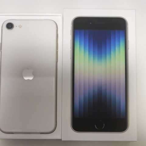 未使用品】iPhone SE 第3世代 (SE3) ホワイト 128GB SIMフリー スター 