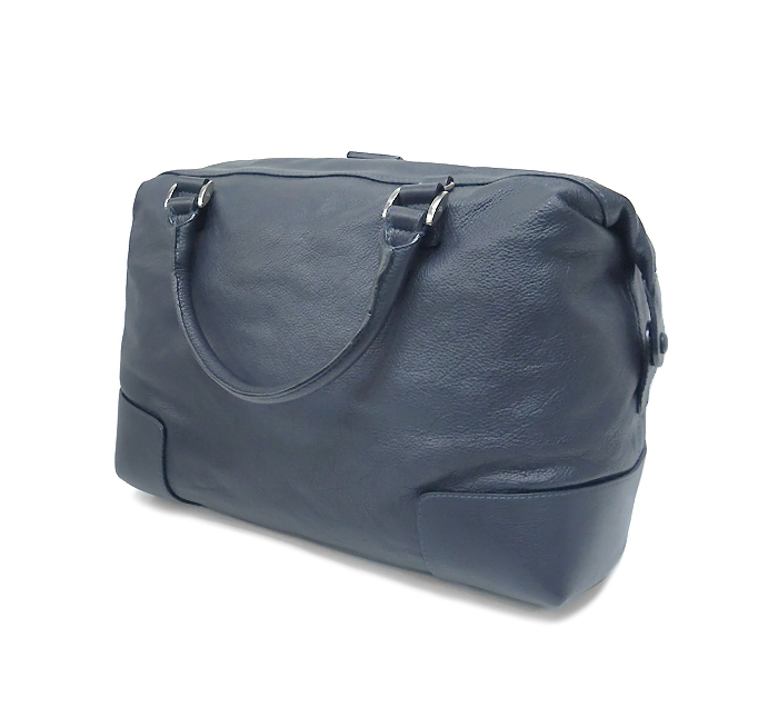 [ очень красивый товар ]joru geo Armani ARMANI 2WAY сумка "Boston bag" путешествие путешествие сумка кожа темно-синий мужской джентльмен большая вместимость большой мягкость .