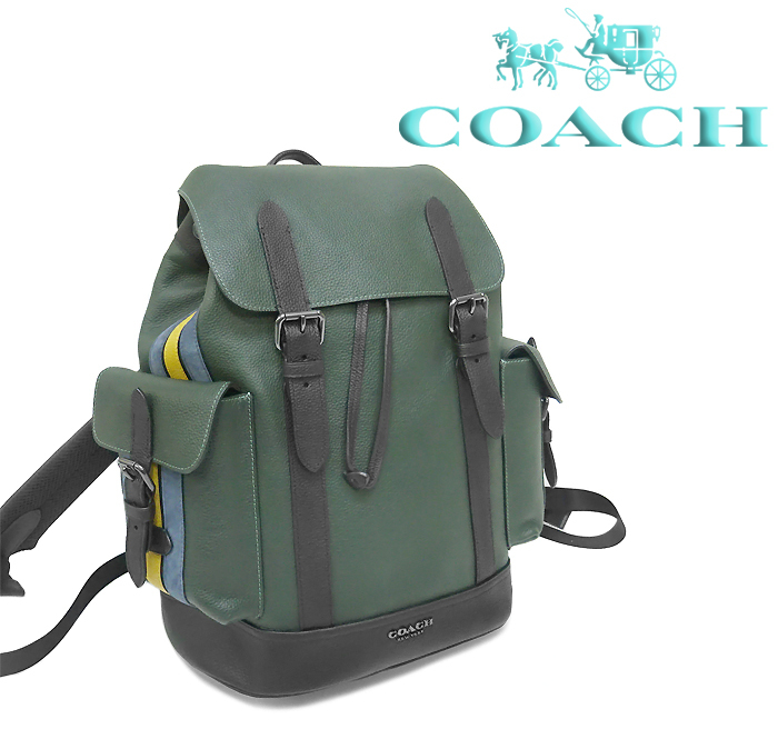 超美品】COACH コーチ メンズ リュックサック レザー バックパック-