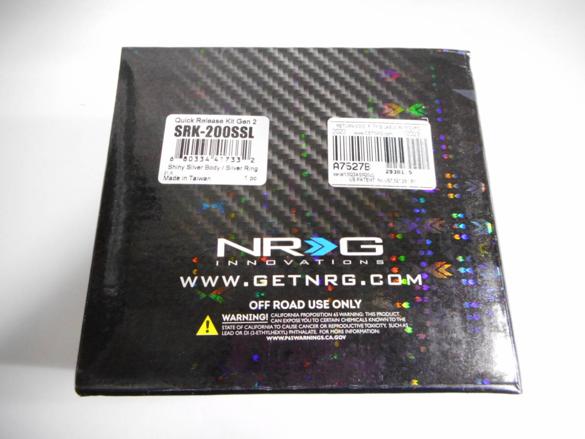 【新品未使用/送料無料】NRG GEN 2.0 QUICK RELEASE クイックリリース SRK-200SSL シルバー シャイニーシルバー