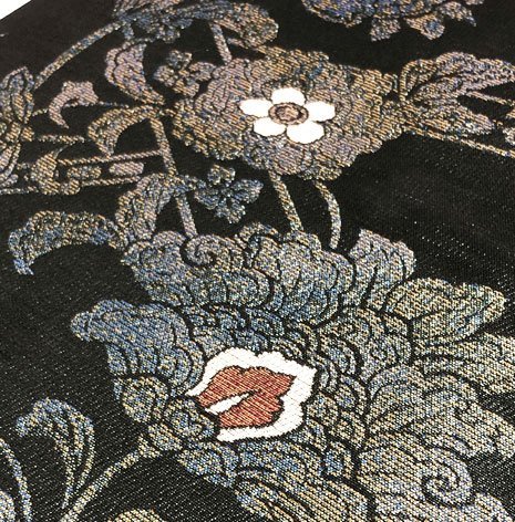 302my46□ラメ袋帯 銀糸 光沢 唐花文 六通□美品 割引カーニバル