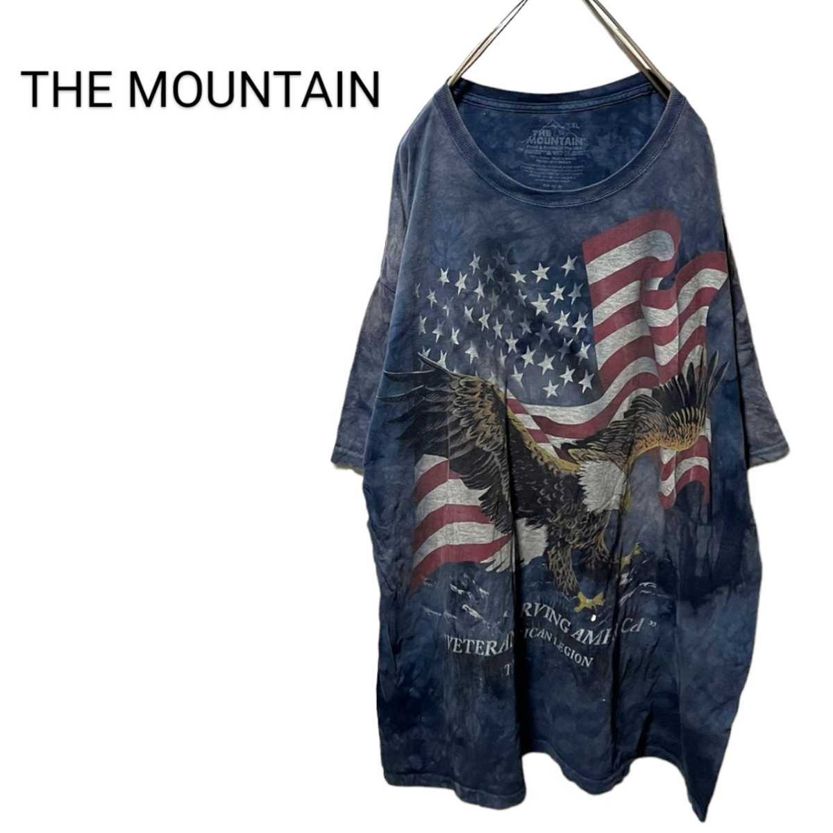 【THE MOUNTAIN 】USA イーグル 星条旗デザインTシャツ A372_画像1