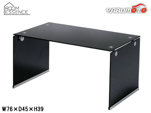 東谷 ガラステーブルS ブラック W76×D45×H39 PT-28BK センターテーブル センターテーブル メーカー直送 送料無料