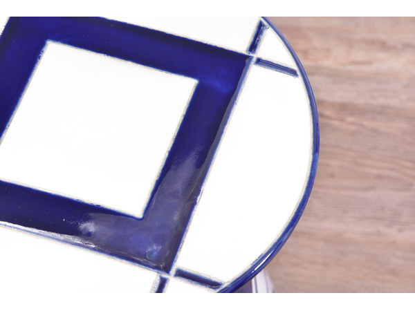 東谷 スツール ホワイト φ30×H45 CLY-21C 陶器製 オブジェ 花台 屋外 屋内 トライバル シンプル ポップ 個性的 メーカー直送 送料無料_画像2