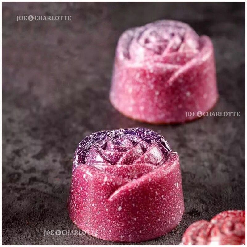【バラ型】ポリスチレン製チョコレートモールド 型抜き ゼリー 氷 お菓子金型