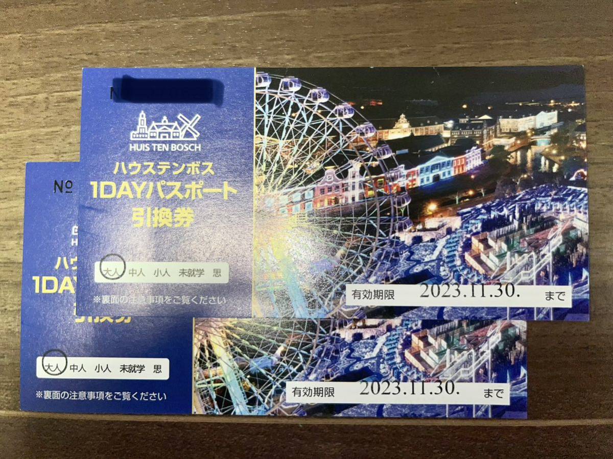本日特価】 ハウステンボス 1dayパスポート 大人2枚 引換 チケット