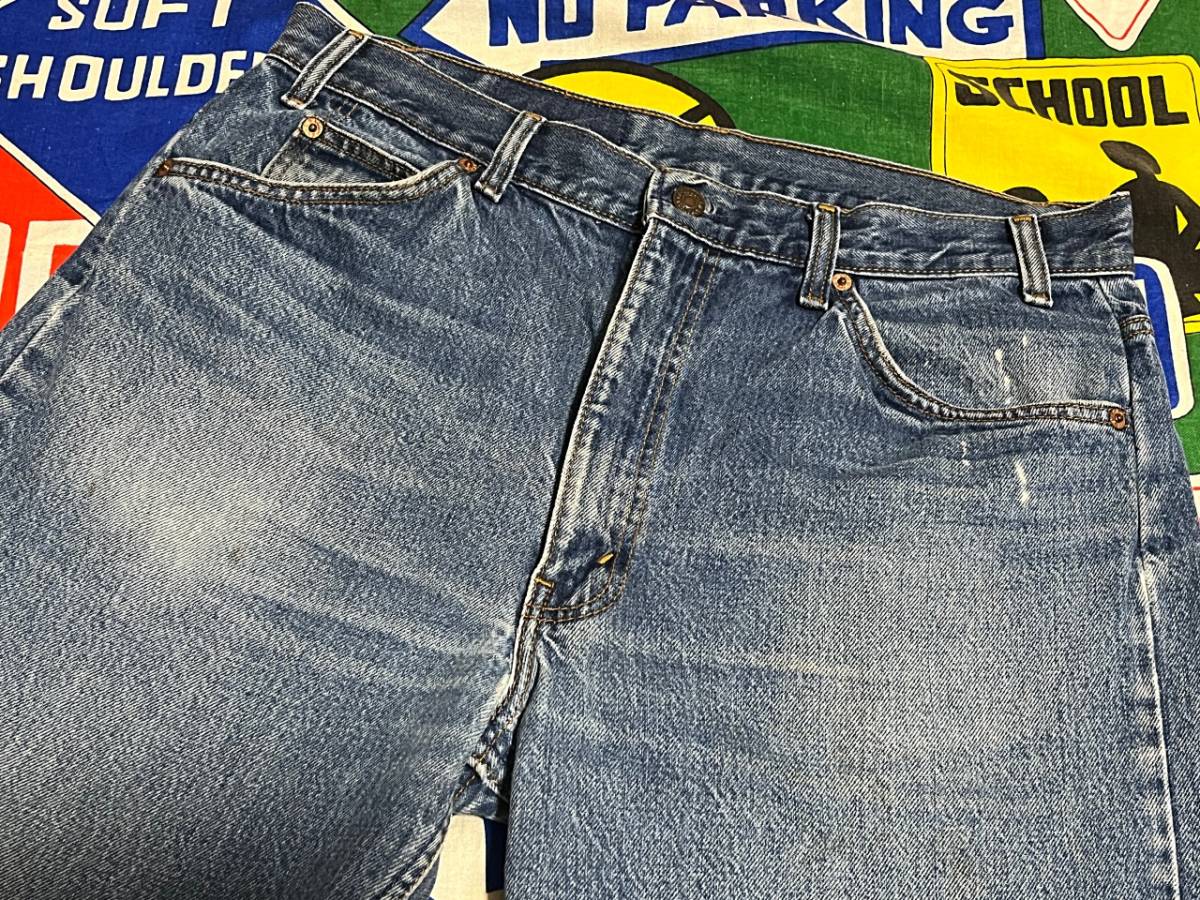 ☆濃淡のある色落ちがかっこいい１本☆Levi'sリーバイスブルーデニムパンツビンテージジーンズ90s90年代00s00年代505フロントジッパーW36