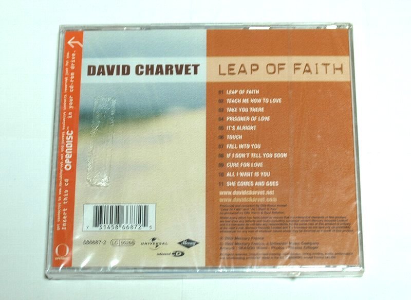 David Charvet / Leap Of Faith CD_左辺り、粘着跡あり