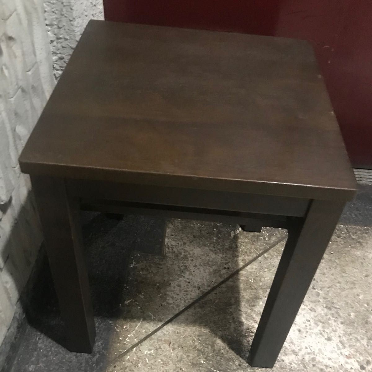 無印良品 タモ材 サイドテーブル チェア　ダークブラウン MUJI ナイトテーブル