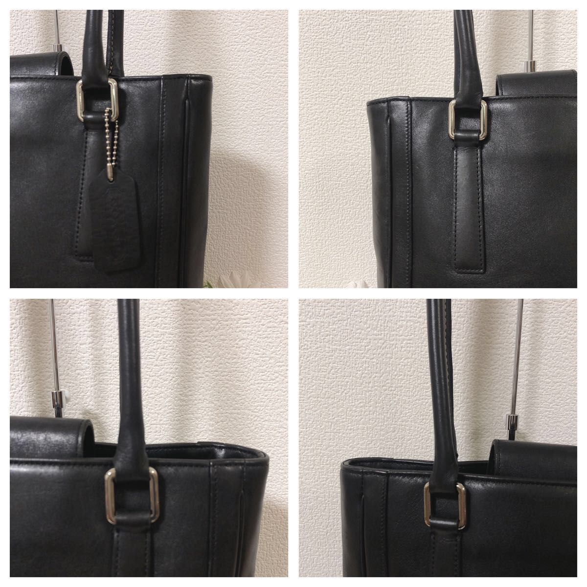 美品】COACH オールドコーチ トートバッグ レザーバッグ 本革 黒 美品】COACH オールドコーチ トートバッグ レザーバッグ 本革 黒