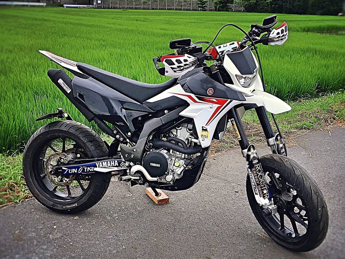 Drip Racing Products WR250X・R 黒樹脂 オリジナルサイドカバー_車両装着イメージ