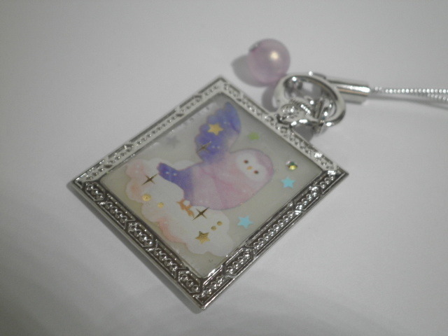  hand made * resin * owl ( illustration )* pocket watch type strap 