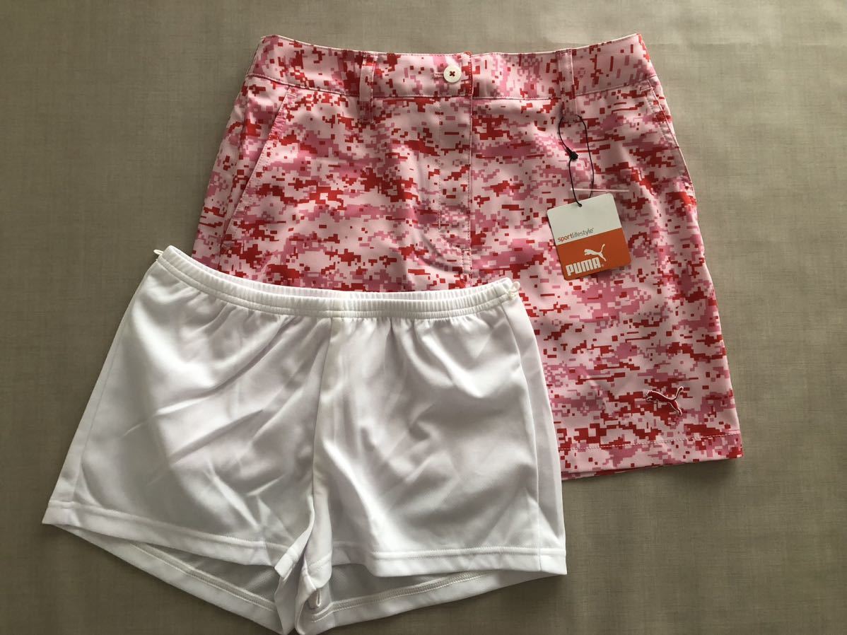 新品・未使用　PUMA ゴルフ インナーパンツ付きスカート　◆ M ◆ 923127 ライトピンク プーマ_画像7