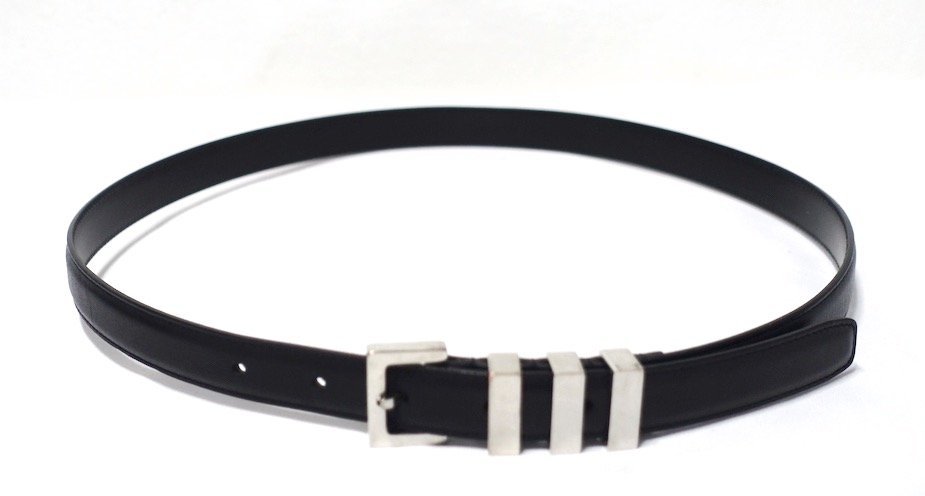 16SS 美品 SAINT LAURENT PARIS サンローラン 3連バックル レザー
