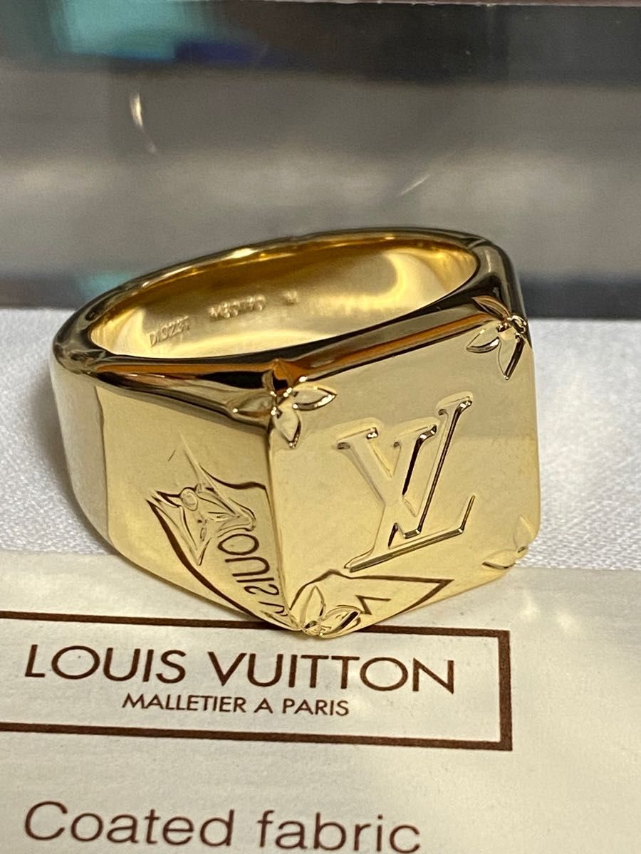 LOUIS VUITTON シグネットリング 極美品 モノグラム 19号 刻印M｜Yahoo