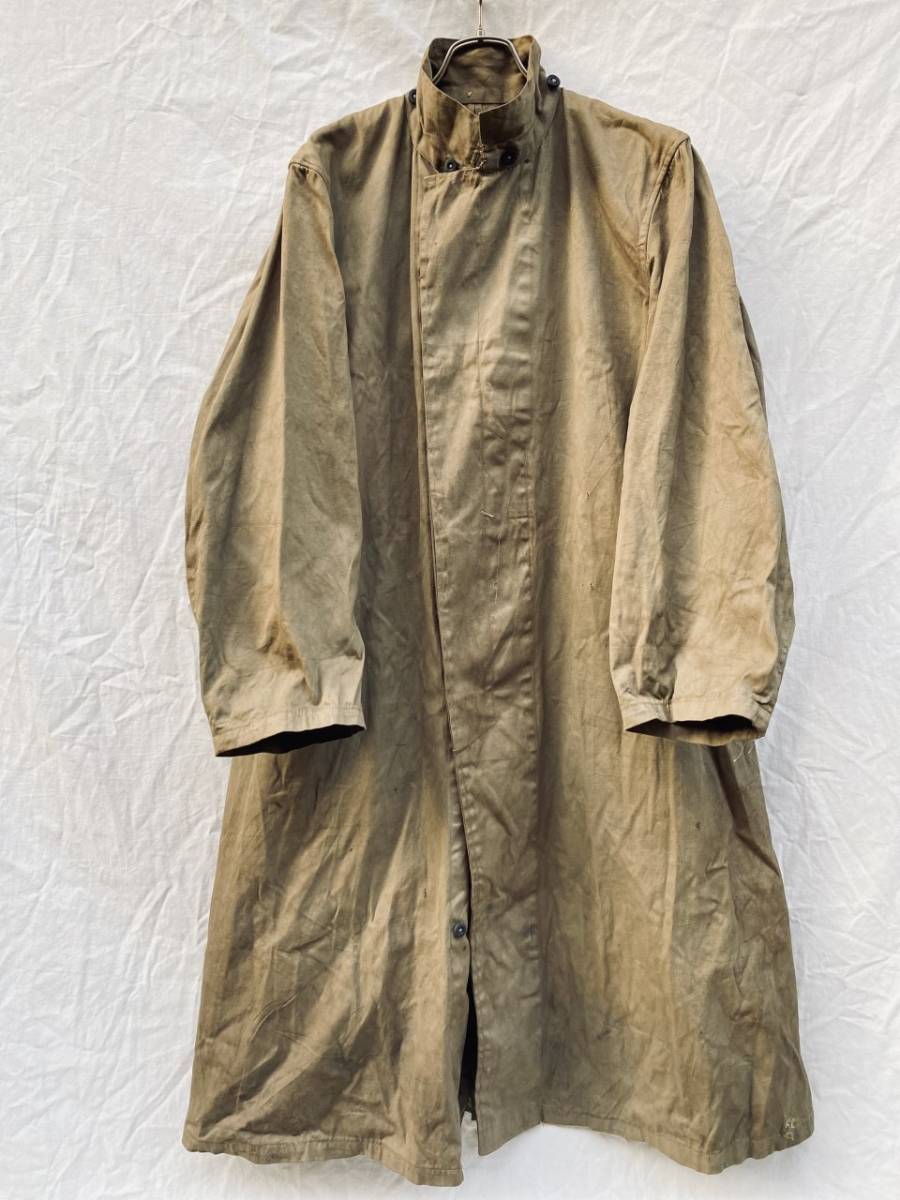 抜群の雰囲気 旧日本軍 民間品 綿 外套 コート 木製ボタン 戦争資料 JAPAN VINTAGE ジャパンヴィンテージ 30S40S