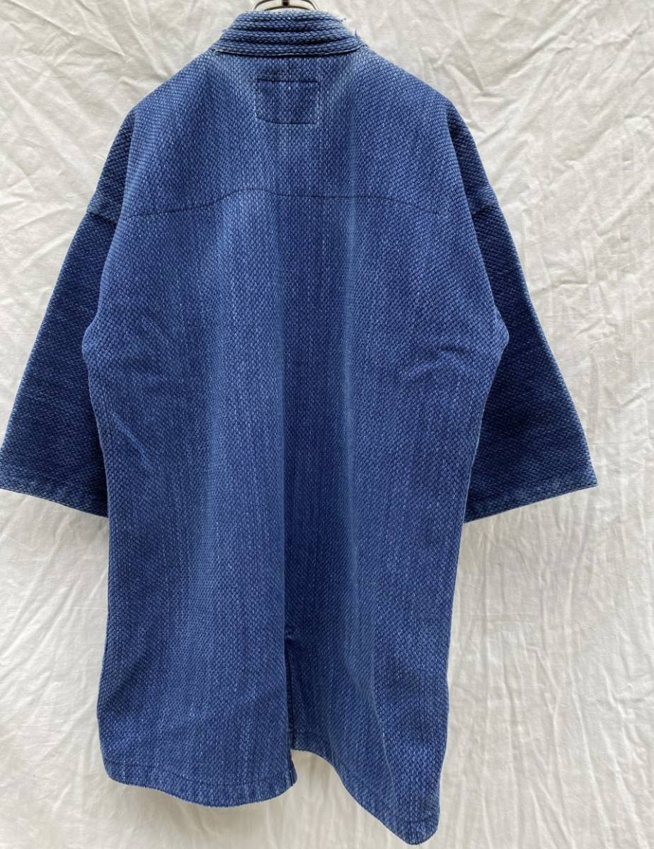 退廃的 絶妙フェード 擦り切れ 剣道着 ジャケット 藍染 刺し子 JAPAN VINTAGE ジャパンヴィンテージ KENDO JACKET INDIGO BULE SASHIKO_画像8