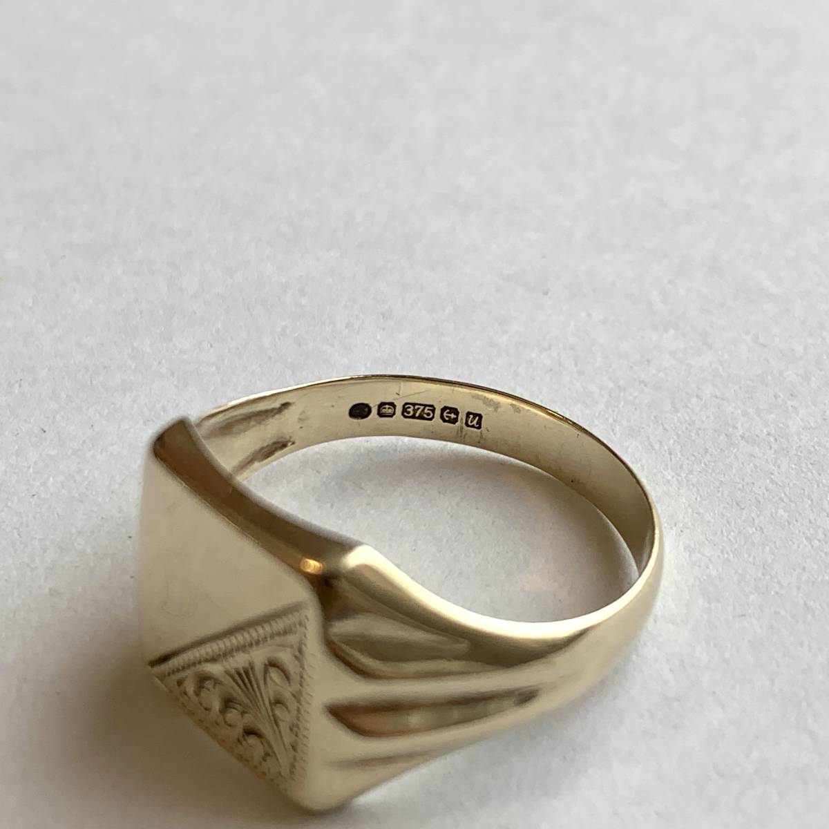 【18号】1990’s 英国製 9ctGold ヴィンテージ シグネットリング