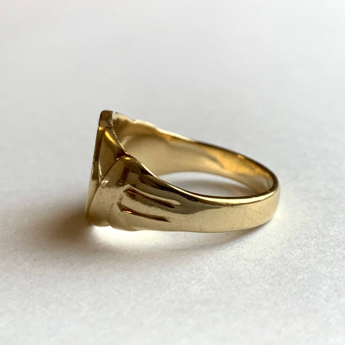 新作正規店 Vintage シグネットリング ゴールド 375 9ct 英国 19号 2.9