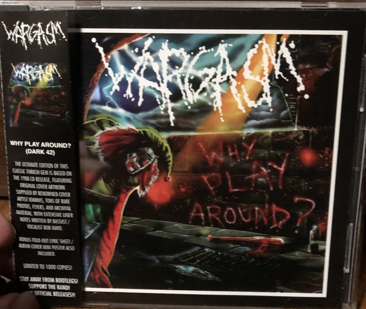 Wargasm Why Play Around? 1988年スラッシュメタル　再発盤帯付き　overkill Metallica testament xentrix vio-lence_画像1