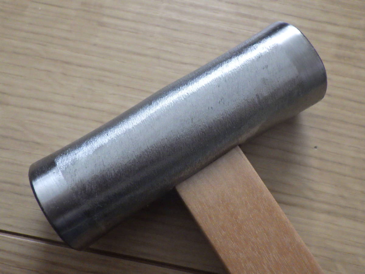 未使用長期保管品 ヤスリ仕上げ丸型玄能 銘「丸増」頭部重量120匁