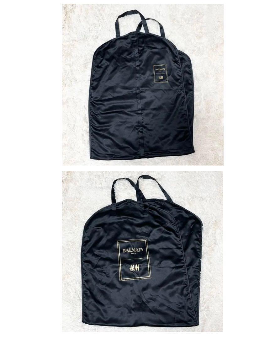 即完売品 コラボ品 H&M x BALMAIN 羊革 本革 バルマン エイチアンドエム ライダースジャケット 44 保存袋 - 7
