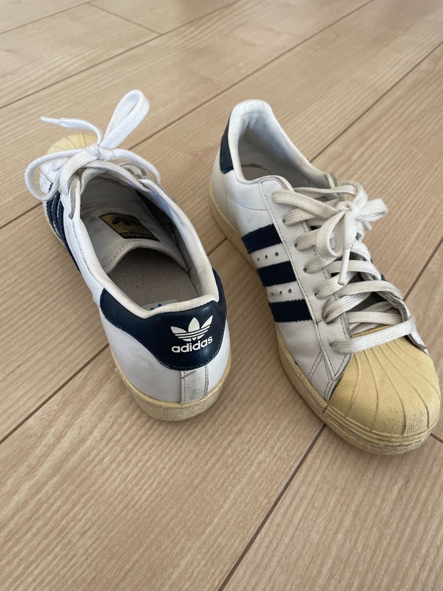 アディダススーパースター adidas SUPERSTAR 23.5cm レディーススニーカー 白 レザー 箱付き