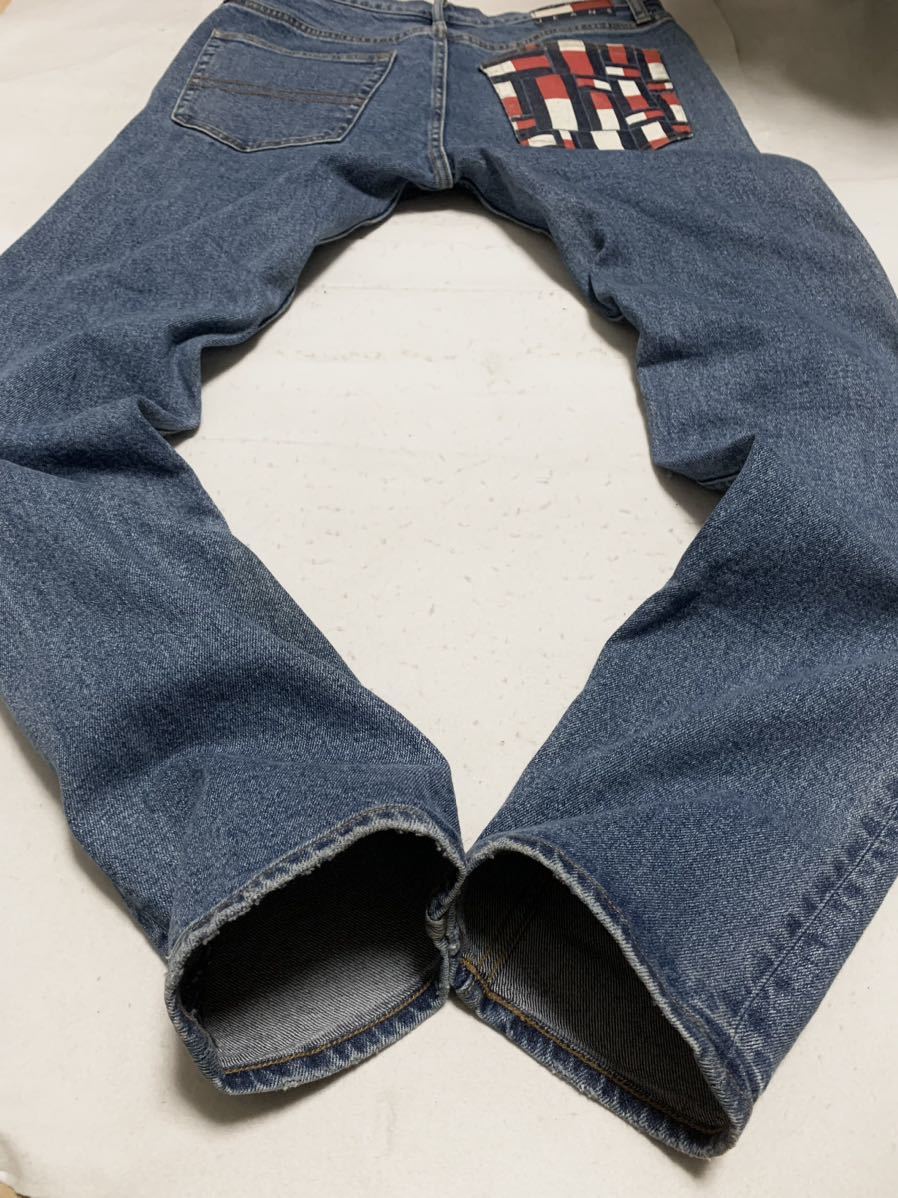 tommy jeans トミージーンズ　デニムパンツ　ストレッチ　ジーンズ　ダメージ　W32_画像9