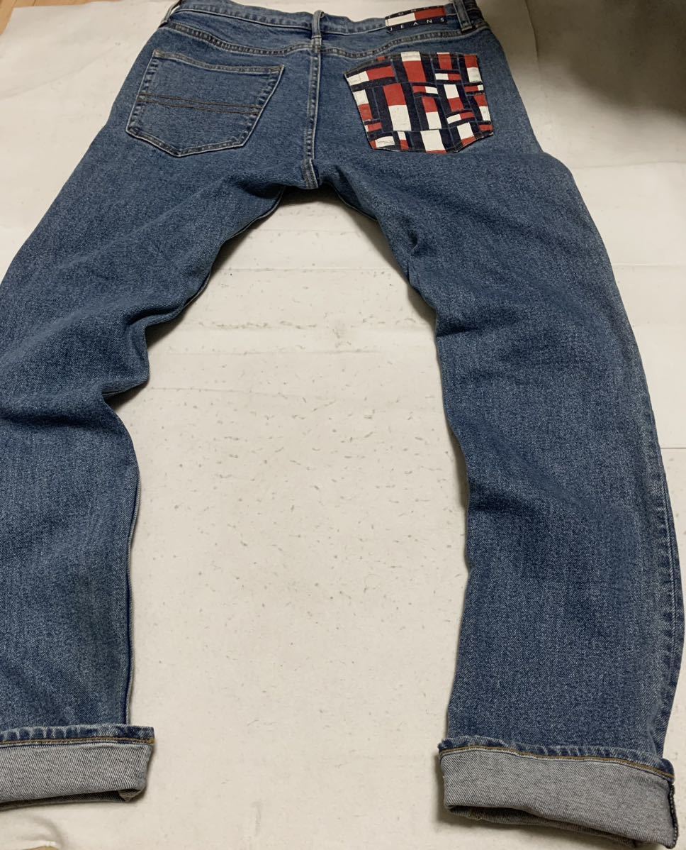 tommy jeans トミージーンズ　デニムパンツ　ストレッチ　ジーンズ　ダメージ　W32_画像8