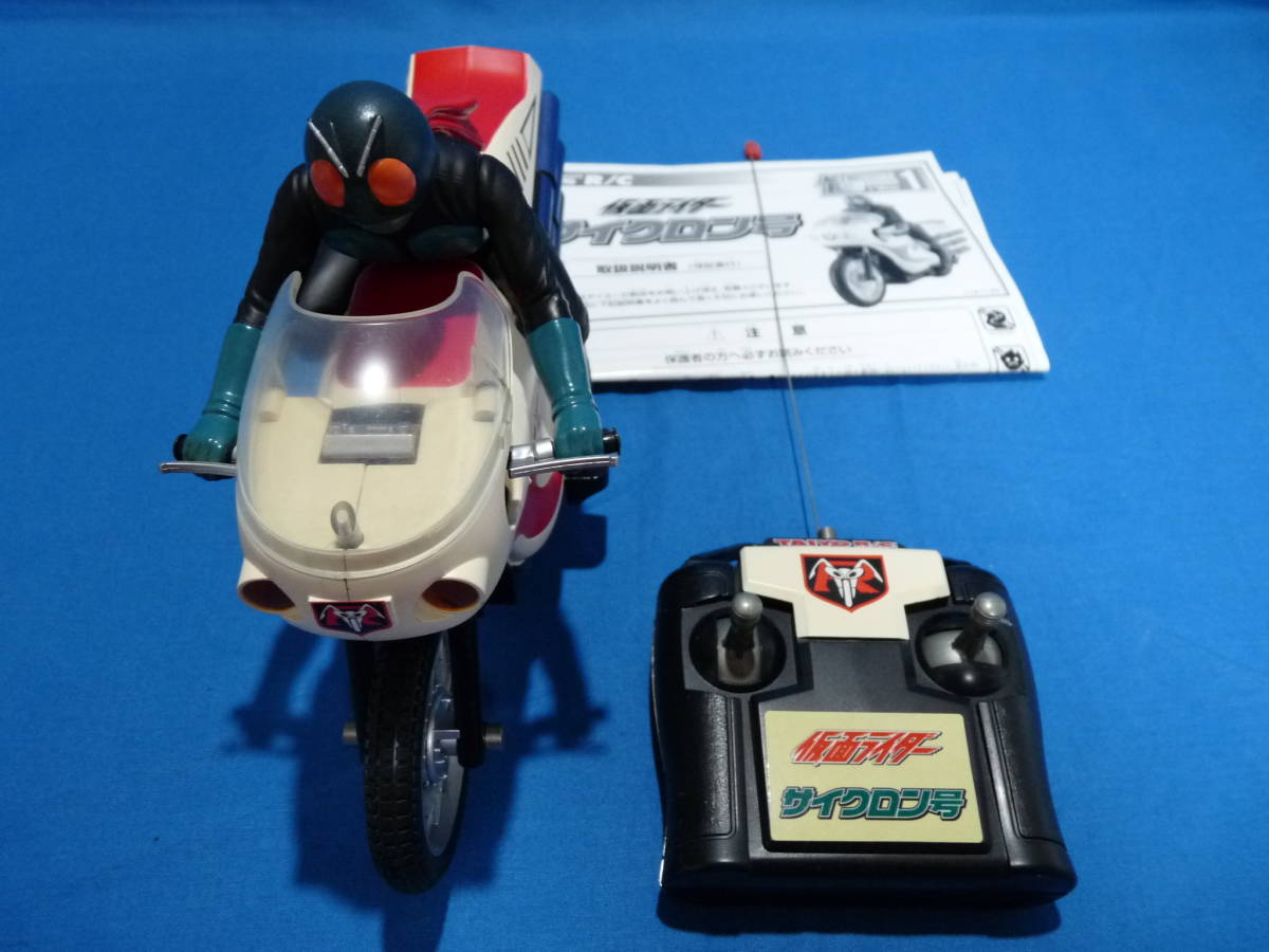  рабочее состояние подтверждено 40Hz RC Cyclone номер 1/10 Kamen Rider старый 1 номер Cyclone номер Taiyo R/C радиоконтроллер мотоцикл 2002 производства Bandai 