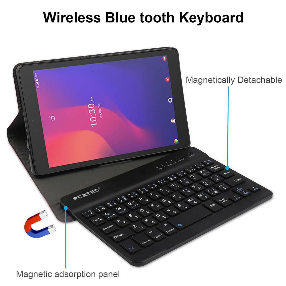 [ free shipping ]NTT docomo dtab Compact d-42A TPU case attaching Bluetooth keyboard US arrangement .. input correspondence key board case navy blue 