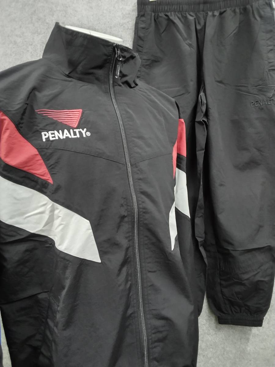 ペナルティ PENALTY サッカーウェア フットサルウェア ヘリテージ・ウィンドブレーカー上下セット POS3138/3139 30(ブラック) Lサイズ