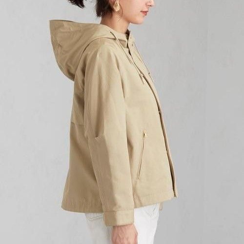 タグ付属 green label NEWハッスイ フード ブルゾン 春 ベージュ
